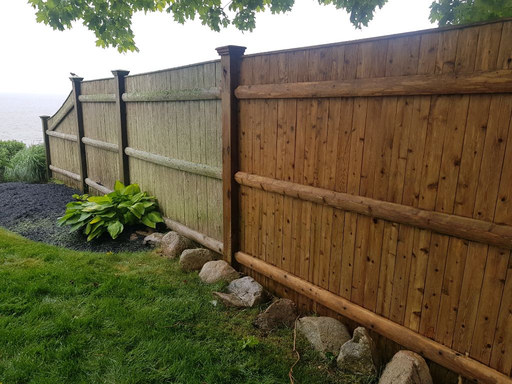 Before after cedar fence duxbury ma