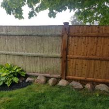 Before and After on a Cedar Fence in Duxbury, MA 0