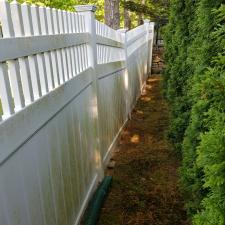 PVC Fence Cleaning Before and After in Hanover, MA 0