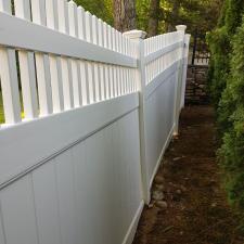 PVC Fence Cleaning Before and After in Hanover, MA 1